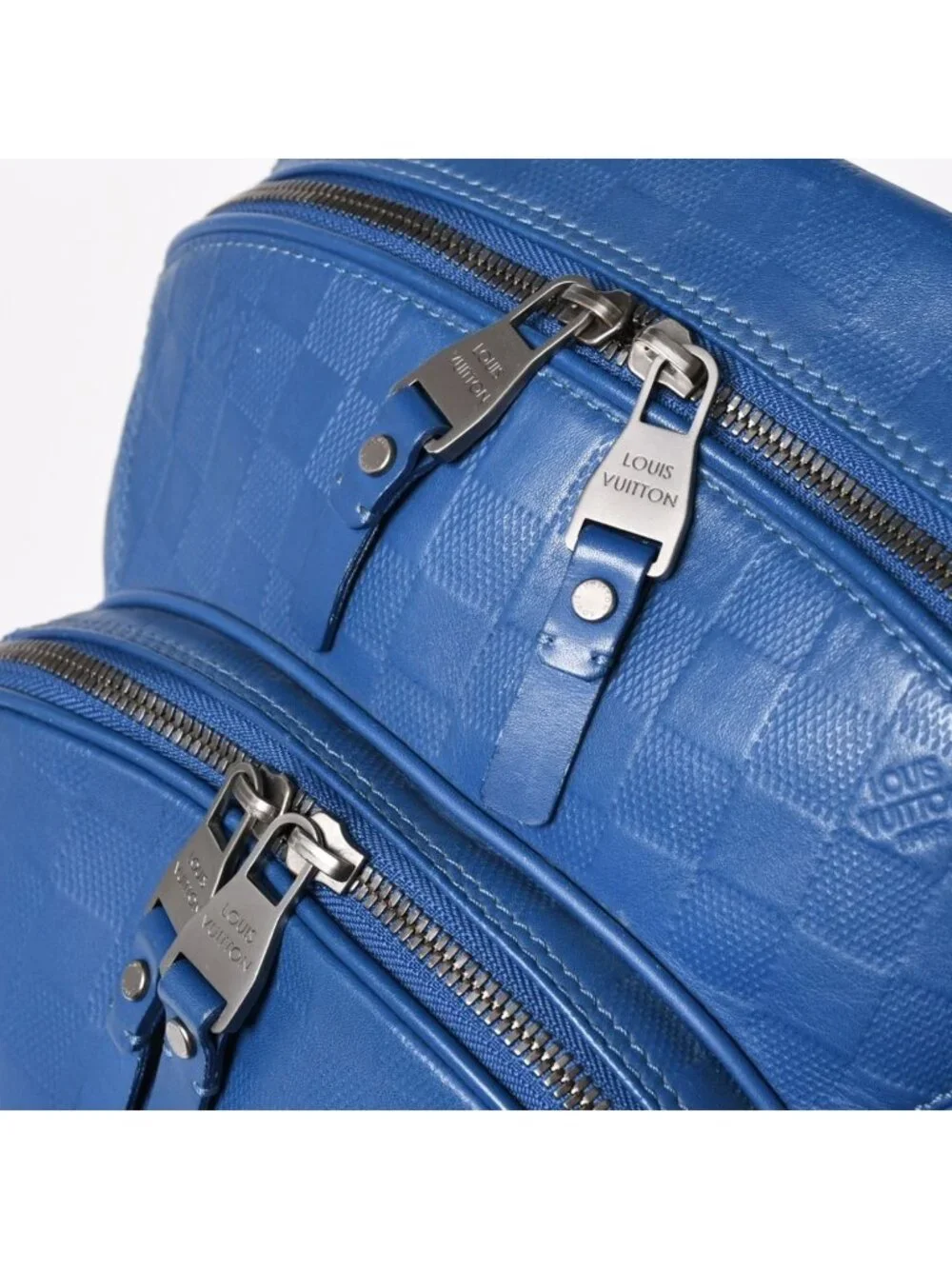Louis Vuitton Michael Backpack Damier Infini Neptunia Blue Embossed Leather